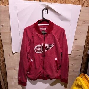 Mitchell & Ness Vintage Hockey Red Detroit Wings Zip-Up